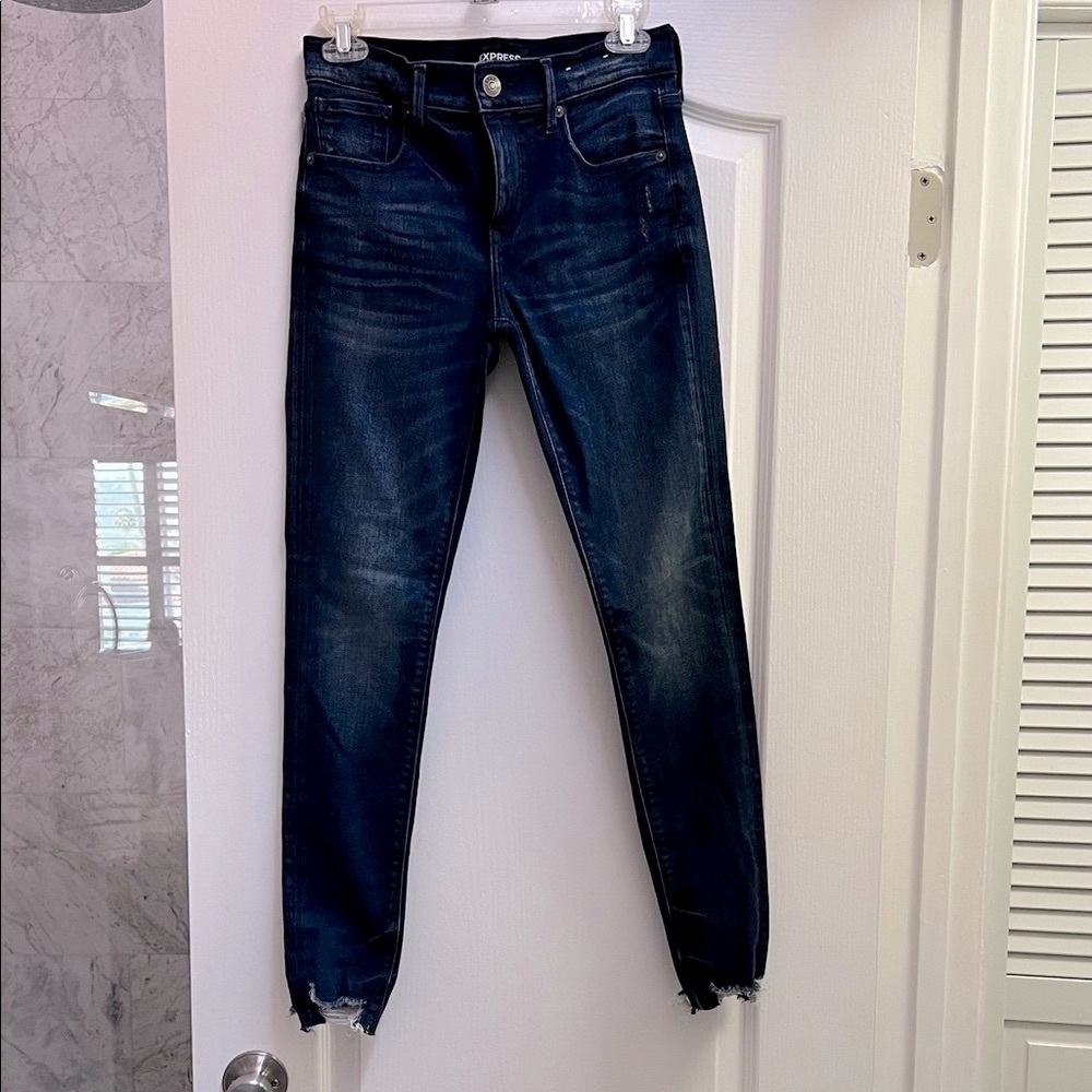 Express Women's Midnight Blue Skinny Jeans